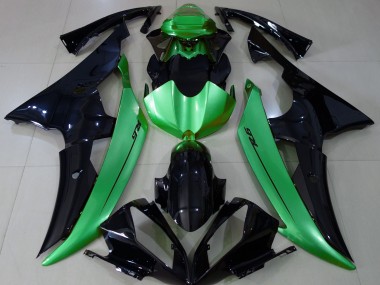 2008-2016 Gloss Black & Light Green Yamaha R6 Motorcycle Fairing UK