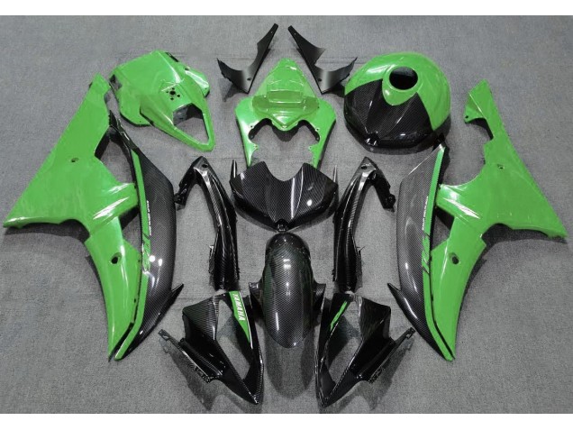 2008-2016 Gloss Green and Carbon Yamaha R6 Motorcycle Fairing UK 2008-2016 Gloss Green and Carbon Yamaha R6 Motorcycle Fairing UK