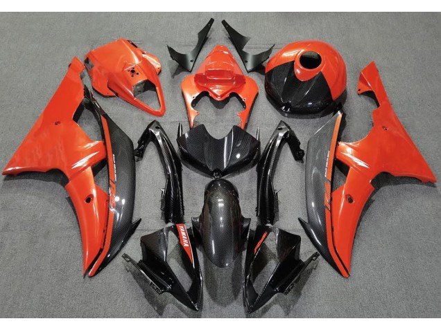 2008-2016 Gloss Orange and Carbon Yamaha R6 Motorcycle Fairing UK 2008-2016 Gloss Orange and Carbon Yamaha R6 Motorcycle Fairing UK
