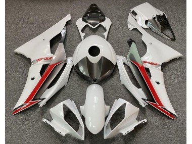 2008-2016 Gloss White Silver and Red Yamaha R6 Motorcycle Fairing UK