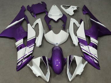 2008-2016 Gloss White and Purple OEM Style Yamaha R6 Motorcycle Fairing UK