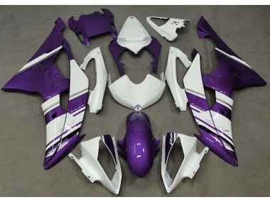 2008-2016 Gloss White and Purple OEM Style Yamaha R6 Motorcycle Fairing UK