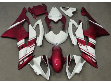2008-2016 Gloss White and Red OEM Style Yamaha R6 Motorcycle Fairing UK
