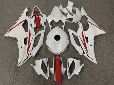 2008-2016 Gloss White and Red Yamaha R6 Motorcycle Fairing UK