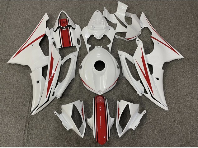 2008-2016 Gloss White and Red Yamaha R6 Motorcycle Fairing UK 2008-2016 Gloss White and Red Yamaha R6 Motorcycle Fairing UK