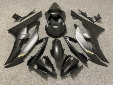 2008-2016 Matte Black with Gold Yamaha R6 Motorcycle Fairing UK