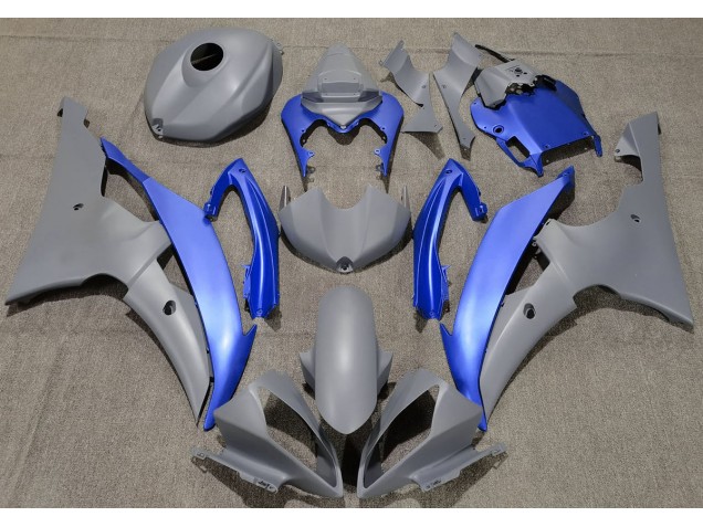 2008-2016 Matte Grey & Blue Yamaha R6 Motorcycle Fairing UK 2008-2016 Matte Grey & Blue Yamaha R6 Motorcycle Fairing UK