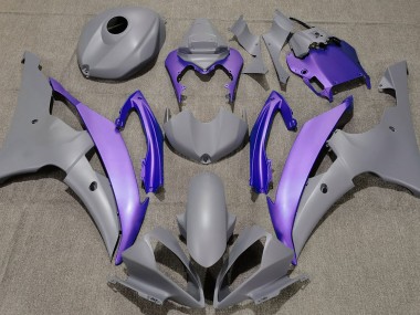 2008-2016 Matte Grey & Purple Yamaha R6 Motorcycle Fairing UK
