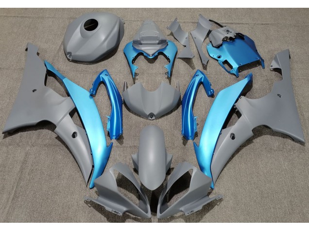 2008-2016 Matte Grey & Sky Blue Yamaha R6 Motorcycle Fairing UK 2008-2016 Matte Grey & Sky Blue Yamaha R6 Motorcycle Fairing UK