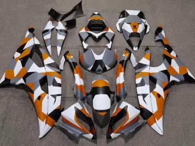 2008-2016 Orange Camo Plain Yamaha R6 Motorcycle Fairing UK