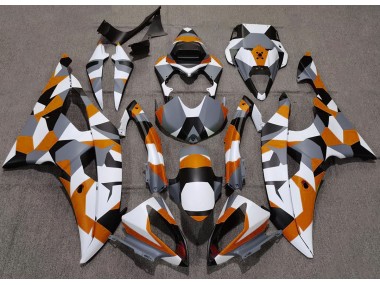 2008-2016 Orange Camo Plain Yamaha R6 Motorcycle Fairing UK