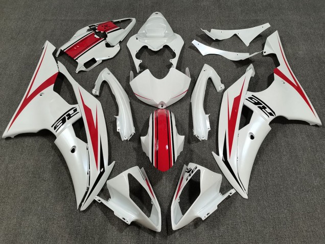 2008-2016 Pearl White & Gloss Red Yamaha R6 Motorcycle Fairing UK 2008-2016 Pearl White & Gloss Red Yamaha R6 Motorcycle Fairing UK