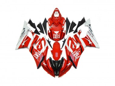 2008-2016 Red and White with Stars Yamaha R6 Motorcycle Fairing UK