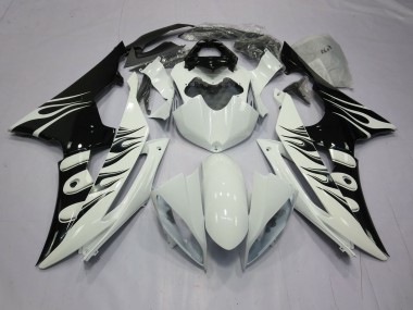 2008-2016 White Flame Yamaha R6 Motorcycle Fairing UK
