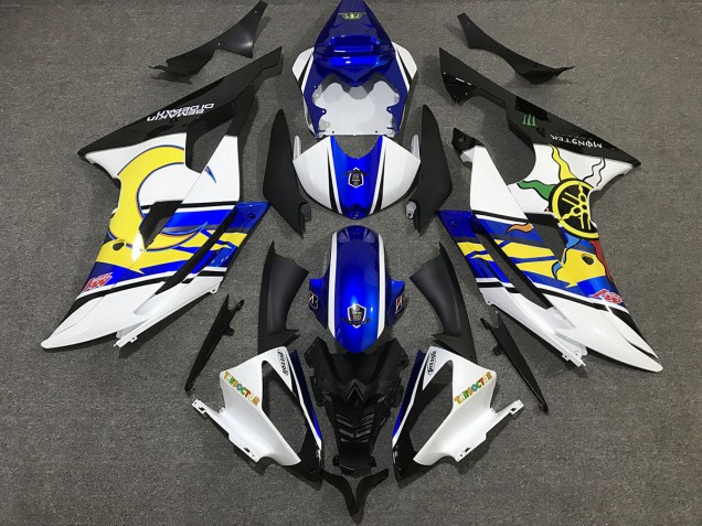 2008-2016 White and Blue Custom Yamaha R6 Motorcycle Fairing UK 2008-2016 White and Blue Custom Yamaha R6 Motorcycle Fairing UK