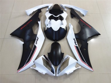2008-2016 White with Black Custom OEM Style Yamaha R6 Motorcycle Fairing UK
