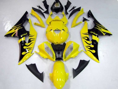 2008-2016 Yellow Flame Yamaha R6 Motorcycle Fairing UK