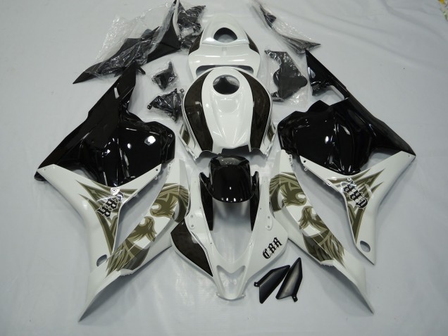 2009-2012 Black gold and white Honda CBR600RR Motorcycle Fairing UK 2009-2012 Black gold and white Honda CBR600RR Motorcycle Fairing UK