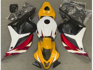 2009-2012 Gloss Red White and Yellow Honda CBR600RR Motorcycle Fairing UK