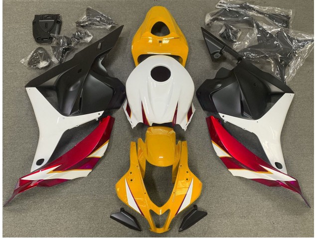 2009-2012 Gloss Red White and Yellow Honda CBR600RR Motorcycle Fairing UK 2009-2012 Gloss Red White and Yellow Honda CBR600RR Motorcycle Fairing UK