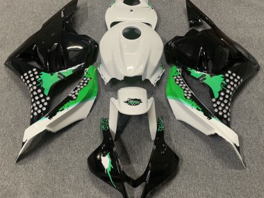 2009-2012 Gloss White & Green Splatter Honda CBR600RR Motorcycle Fairing UK