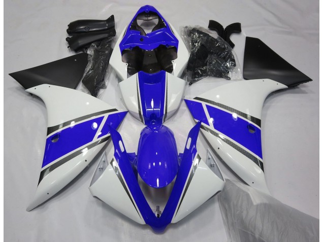 2009-2012 Gloss White and Blue Yamaha R1 Motorcycle Fairing UK 2009-2012 Gloss White and Blue Yamaha R1 Motorcycle Fairing UK