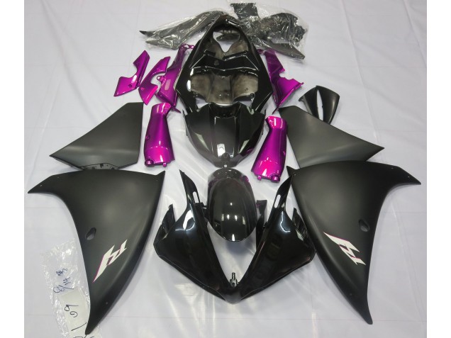 2009-2012 Matte Black & Pink Yamaha R1 Motorcycle Fairing UK 2009-2012 Matte Black & Pink Yamaha R1 Motorcycle Fairing UK