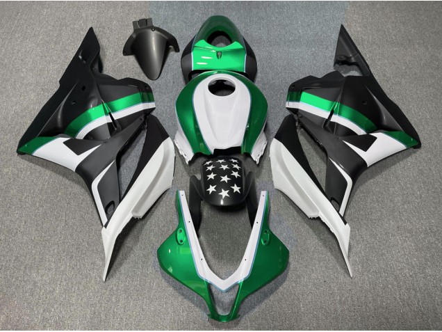 2009-2012 Matte Black and Green Star Honda CBR600RR Motorcycle Fairing UK 2009-2012 Matte Black and Green Star Honda CBR600RR Motorcycle Fairing UK