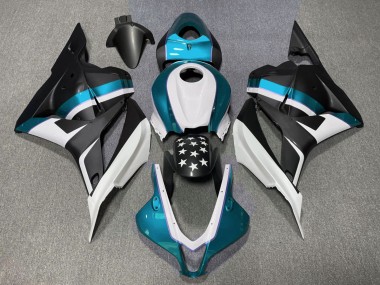 2009-2012 Matte Black and Light Blue Star Honda CBR600RR Motorcycle Fairing UK