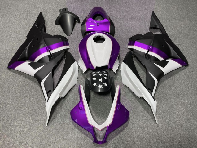 2009-2012 Matte Black and Purple Star Honda CBR600RR Motorcycle Fairing UK 2009-2012 Matte Black and Purple Star Honda CBR600RR Motorcycle Fairing UK