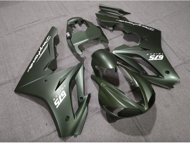 2009-2012 Matte Green White Triumph Daytona 675 Motorcycle Fairing UK 2009-2012 Matte Green White Triumph Daytona 675 Motorcycle Fairing UK