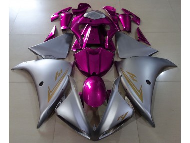 2009-2012 Matte Silver & Pink Yamaha R1 Motorcycle Fairing UK