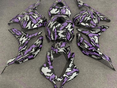 2009-2012 Purple and Silver Camo Honda CBR600RR Motorcycle Fairing UK