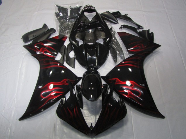 2009-2012 Red Flame Yamaha R1 Motorcycle Fairing UK 2009-2012 Red Flame Yamaha R1 Motorcycle Fairing UK