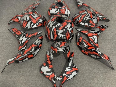 2009-2012 Red Grey Camo Honda CBR600RR Motorcycle Fairing UK