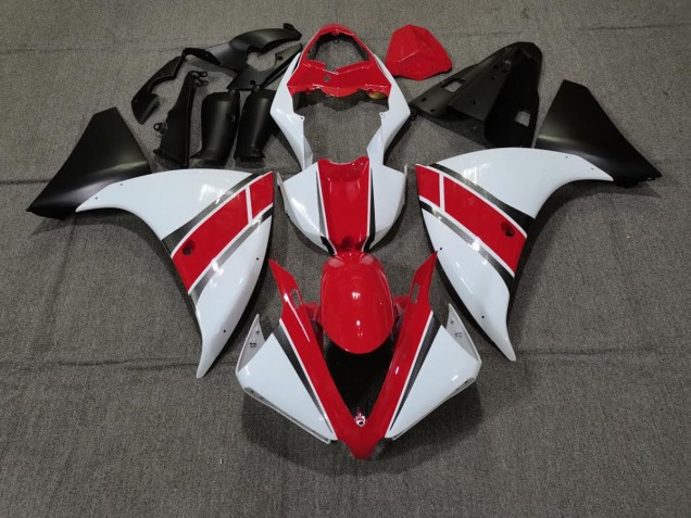 2009-2012 Red White Yamaha R1 Motorcycle Fairing UK 2009-2012 Red White Yamaha R1 Motorcycle Fairing UK