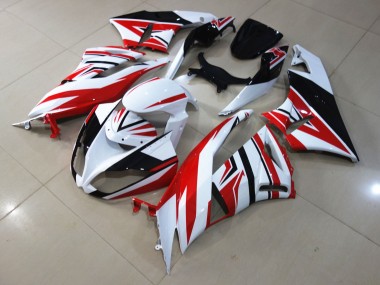 2009-2012 Red White Zagg Kawasaki ZX6R Motorcycle Fairing UK