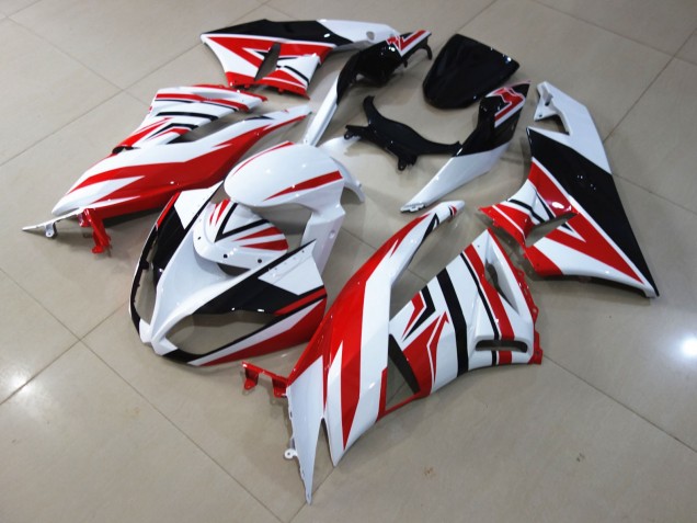 2009-2012 Red White Zagg Kawasaki ZX6R Motorcycle Fairing UK 2009-2012 Red White Zagg Kawasaki ZX6R Motorcycle Fairing UK