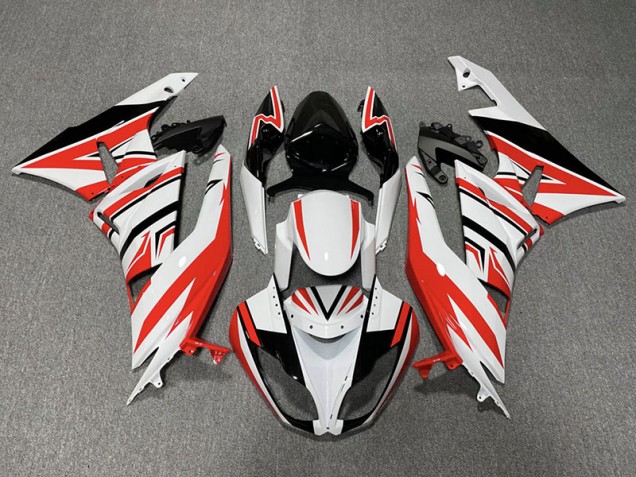2009-2012 Red White and Black Zag Kawasaki ZX6R Motorcycle Fairing UK 2009-2012 Red White and Black Zag Kawasaki ZX6R Motorcycle Fairing UK