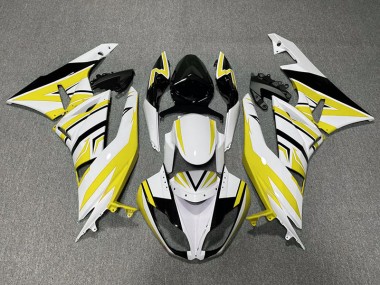 2009-2012 Yellow White and Black Zag Kawasaki ZX6R Motorcycle Fairing UK