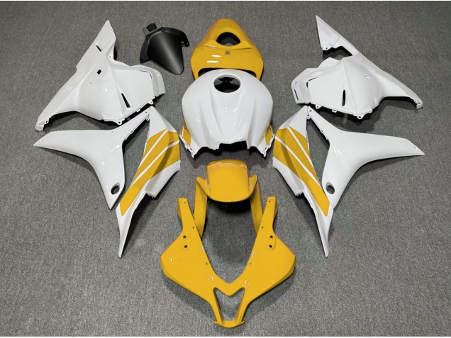 2009-2012 Yellow and White Side Stripe Honda CBR600RR Motorcycle Fairing UK 2009-2012 Yellow and White Side Stripe Honda CBR600RR Motorcycle Fairing UK