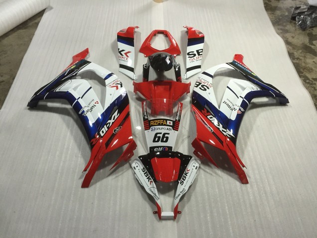 2011-2015 Red blue and White Race Kawasaki ZX10R Motorcycle Fairing UK 2011-2015 Red blue and White Race Kawasaki ZX10R Motorcycle Fairing UK