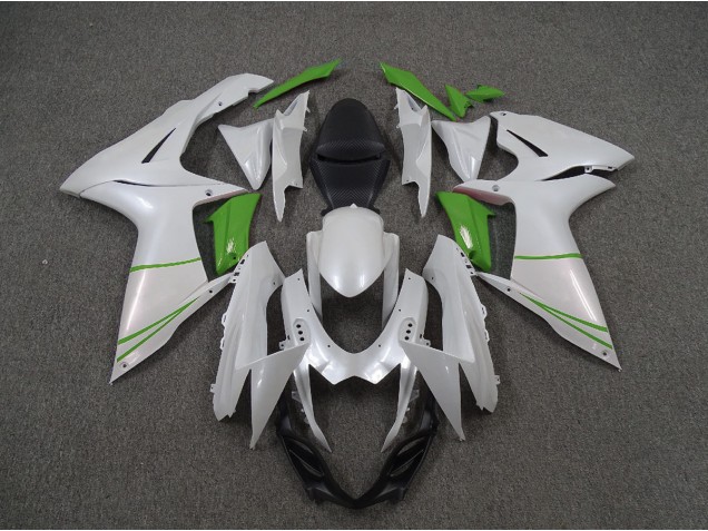 2011-2020 Pearl White and Green Suzuki GSXR 600-750 Motorcycle Fairing UK 2011-2020 Pearl White and Green Suzuki GSXR 600-750 Motorcycle Fairing UK