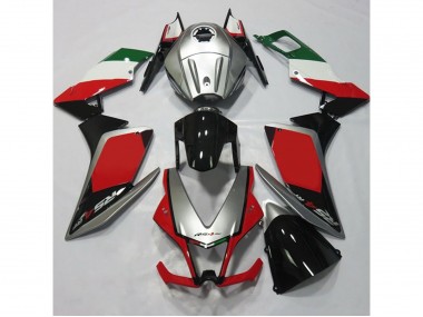 2012-2015 Silver and Red Aprilia RS4 125 Motorcycle Fairing UK
