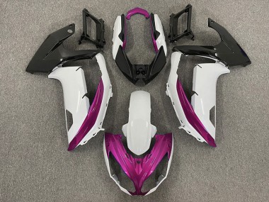 2012-2016 Gloss White & Magenta Kawasaki Ninja 650R Motorcycle Fairing UK
