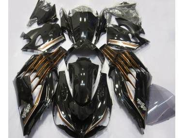 2012-2019 Gloss Black & Orange Kawasaki ZX14R Motorcycle Fairing UK