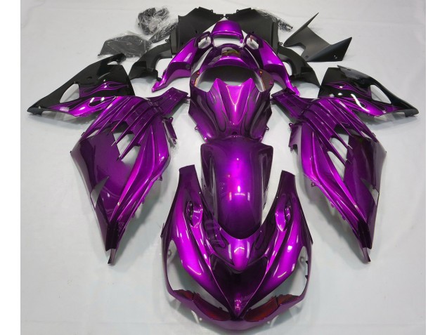 2012-2019 Mood Purple Gloss Kawasaki ZX14R Motorcycle Fairing UK 2012-2019 Mood Purple Gloss Kawasaki ZX14R Motorcycle Fairing UK