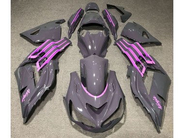 2012-2019 Nardo Gray & Pink Kawasaki ZX14R Motorcycle Fairing UK