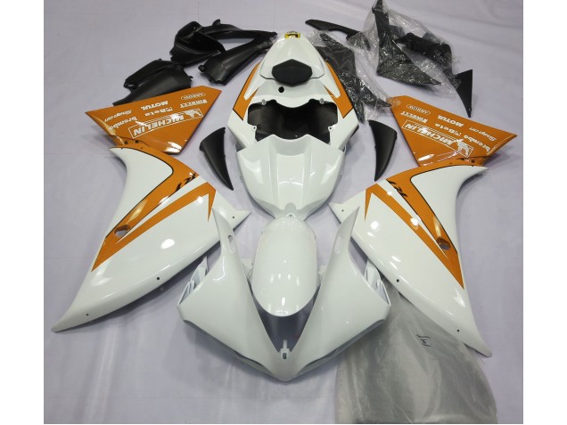 2013-2014 Gloss White and Orange Yamaha R1 Motorcycle Fairing UK 2013-2014 Gloss White and Orange Yamaha R1 Motorcycle Fairing UK