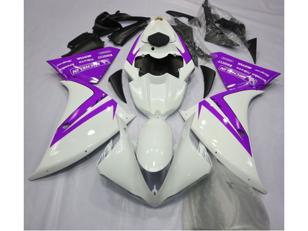 2013-2014 Gloss White and Purple Yamaha R1 Motorcycle Fairing UK 2013-2014 Gloss White and Purple Yamaha R1 Motorcycle Fairing UK